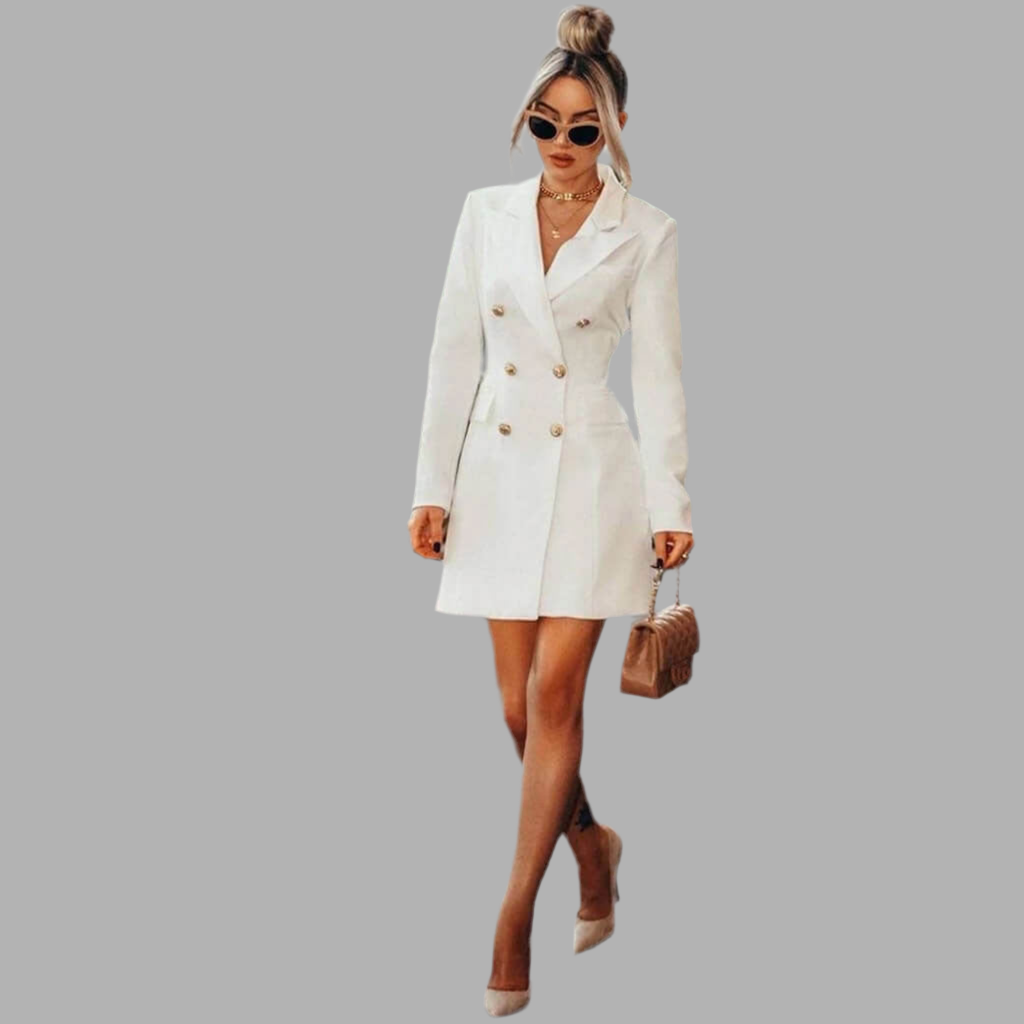 Olga- Trendiges Langarm-Blazer-Minikleid
