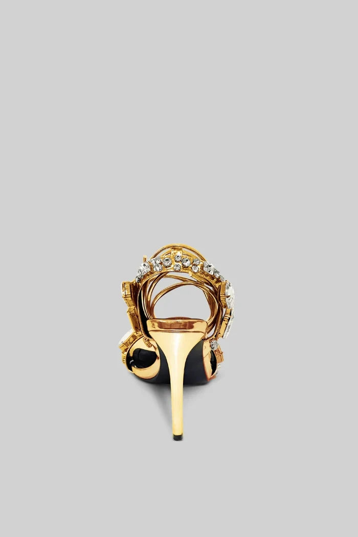 Strass High Heels - Gold