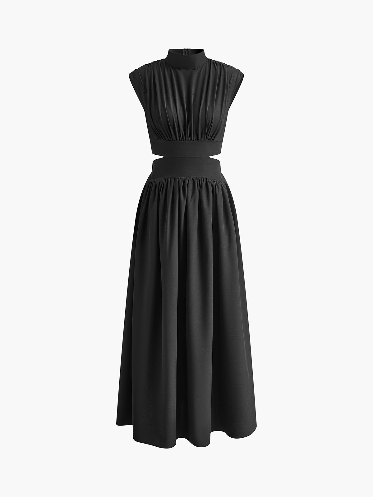 Clara | Maxi Kleid mit Cut-Out und Stehkragen