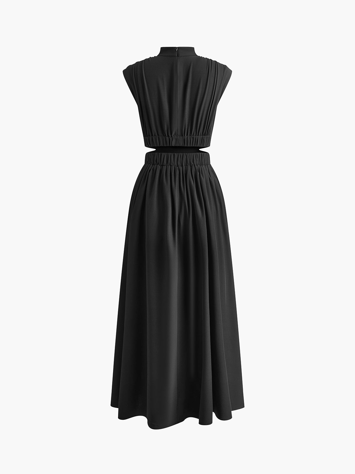 Clara | Maxi Kleid mit Cut-Out und Stehkragen