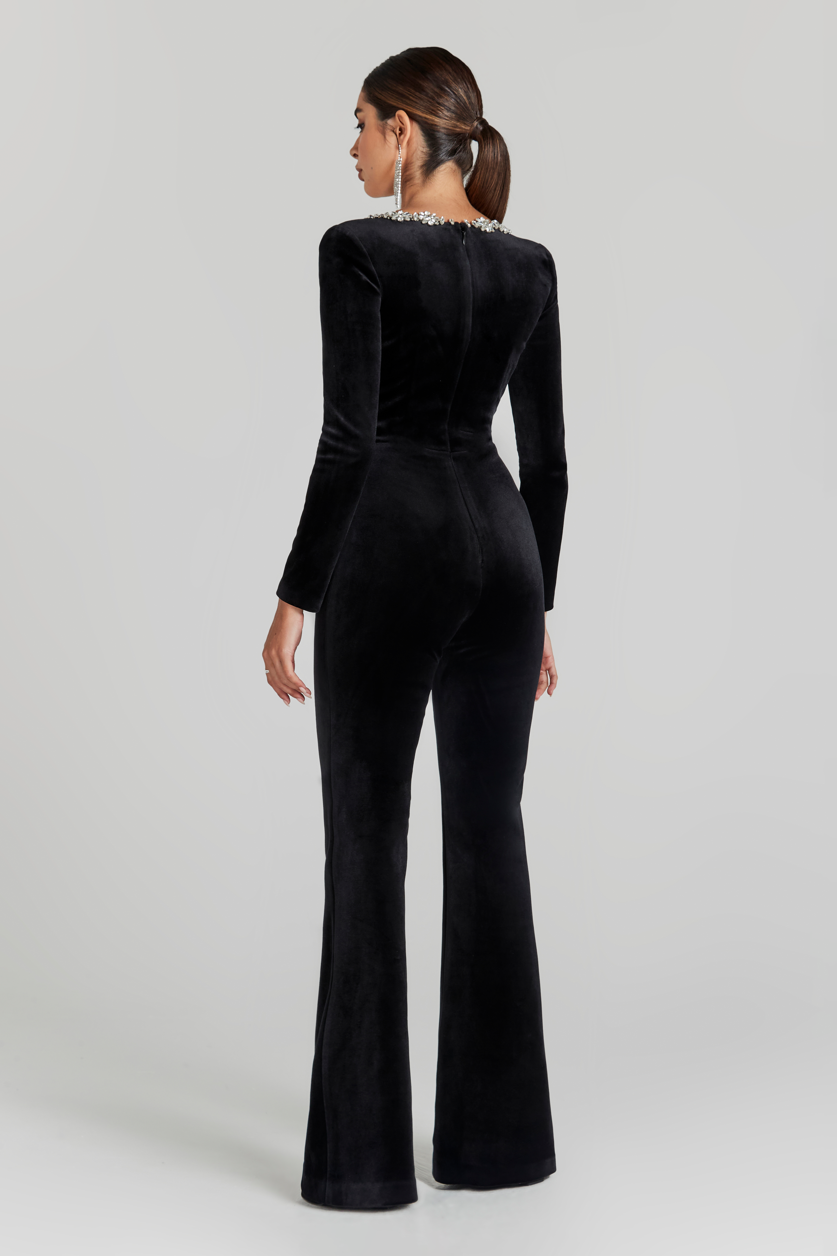 Kendall- Schwarzer  Velvet Jumpsuit
