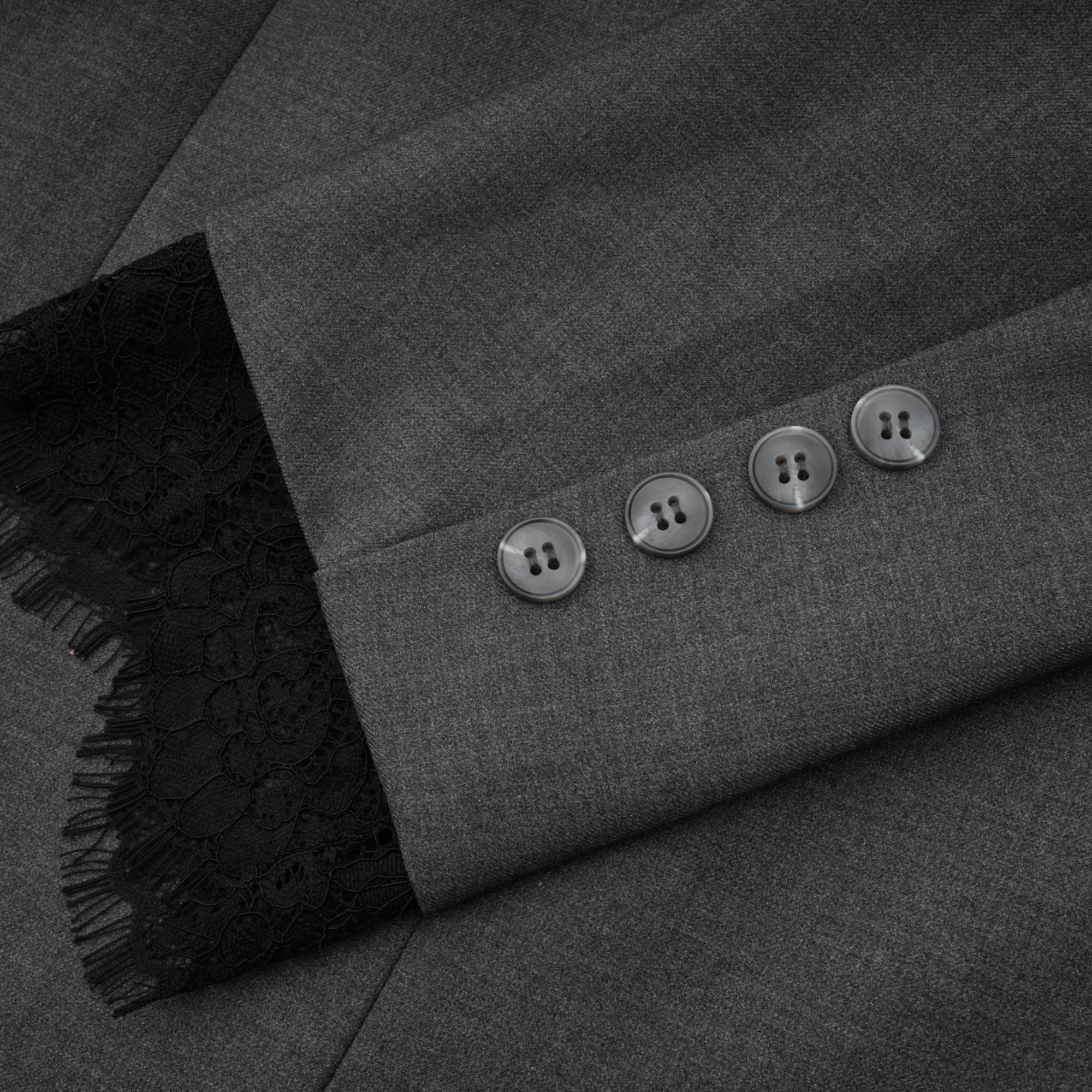 Dianthe grauer Blazer mit Spitze-Details