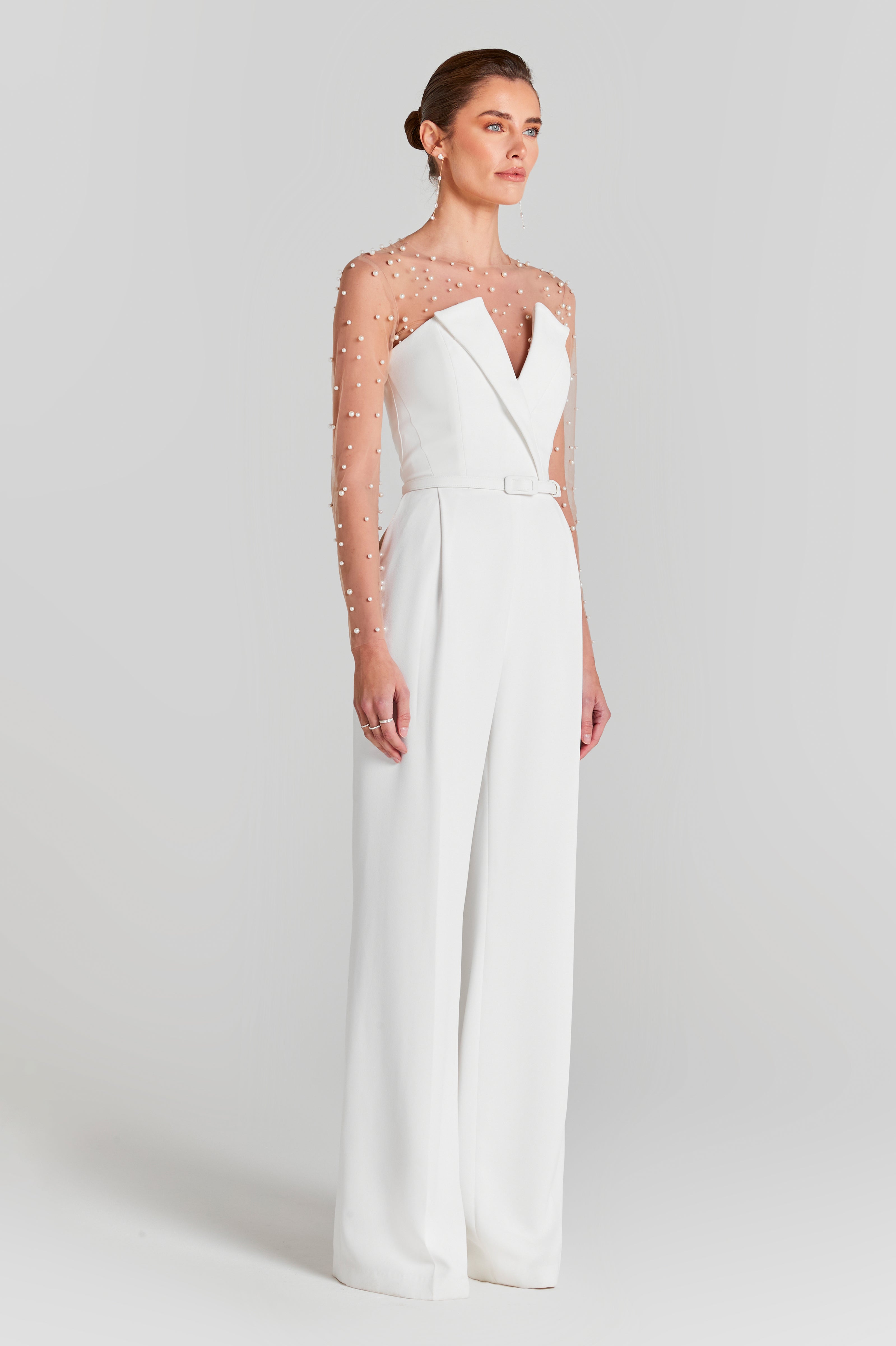 Vanessa - Weißer eleganter Jumpsuit