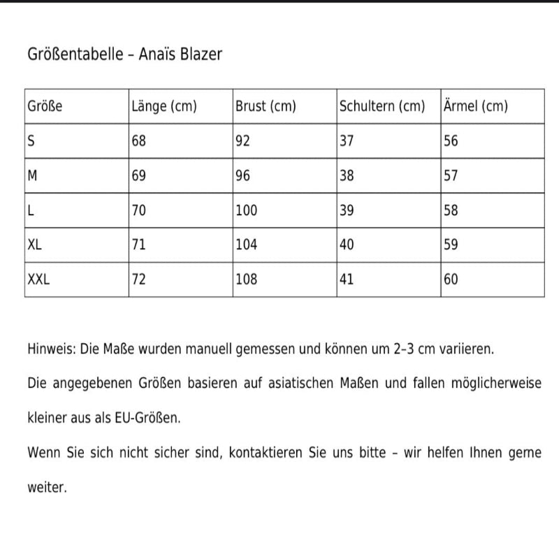 Anaïs Blazer – Pariser Eleganz bis ins Detail