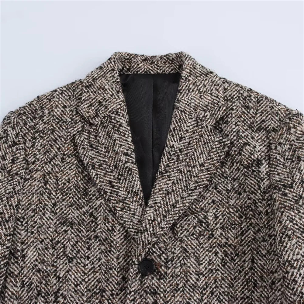 Nikki Eleganter Herbst-Herringbone Blazer
