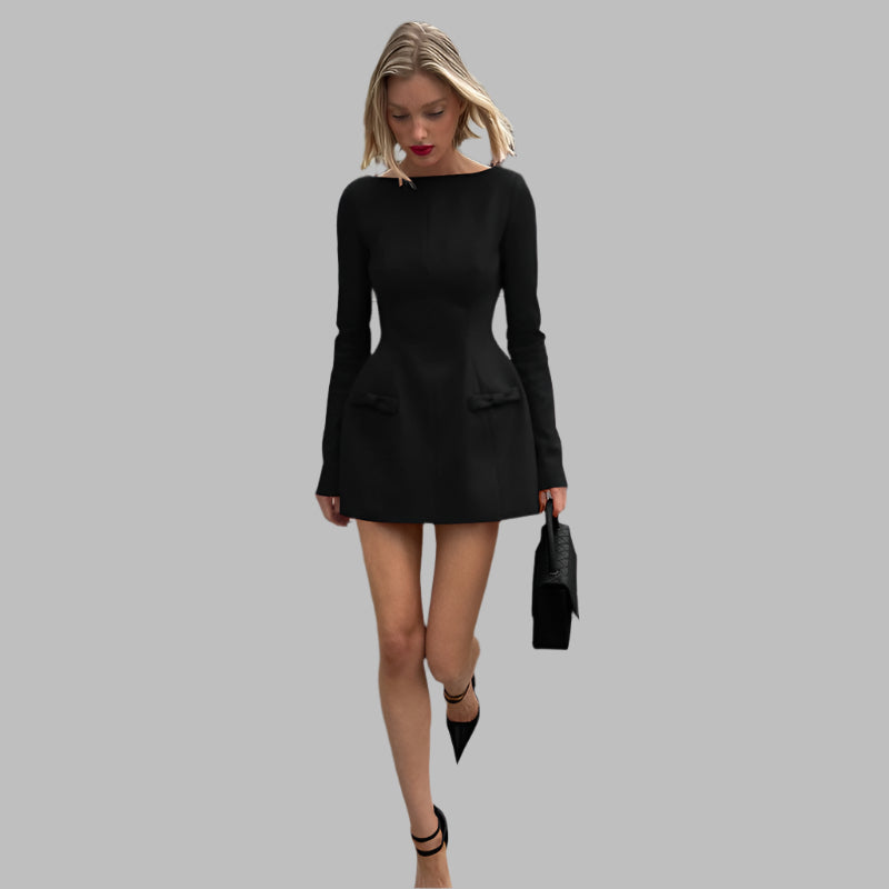 Rosa - Einfarbiges Mini-Kleid