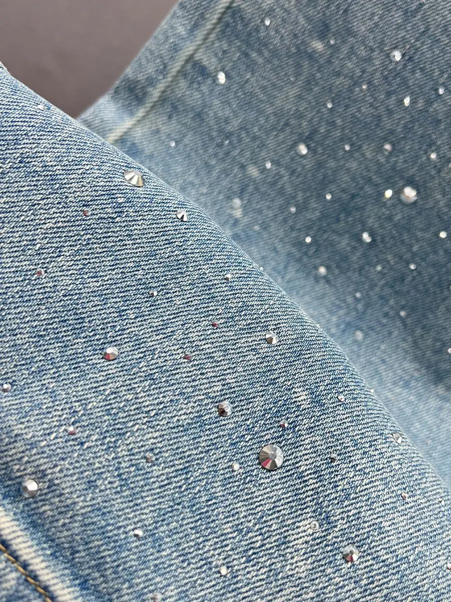 Zoë-  Diamanté Gerade Jeans