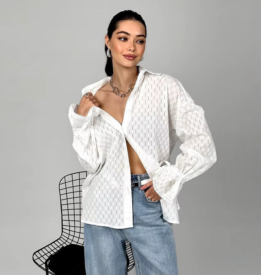 Elegantes Hemd mit Rüschenärmeln