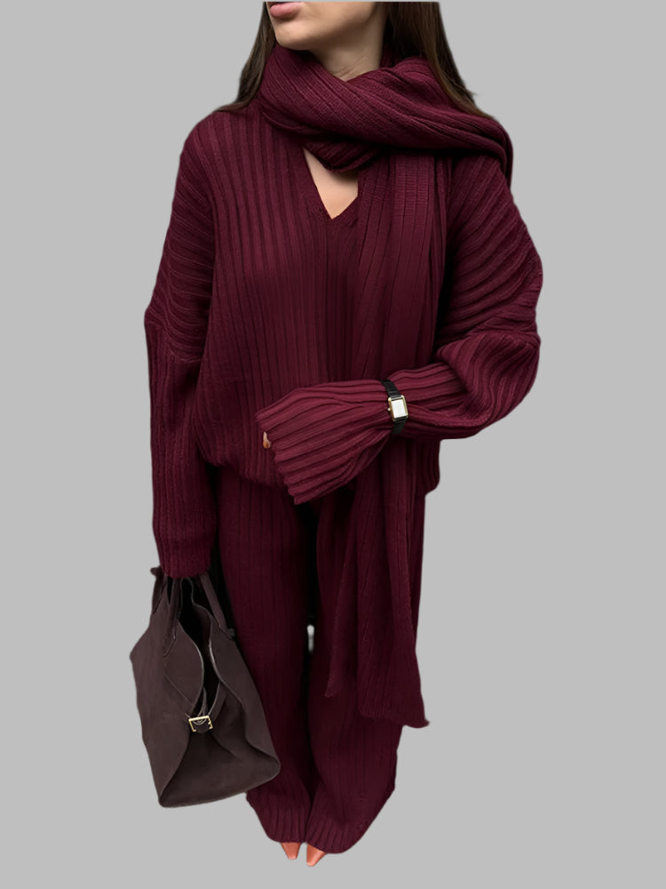 Lea- Stilvoller Cardigan & Top Set