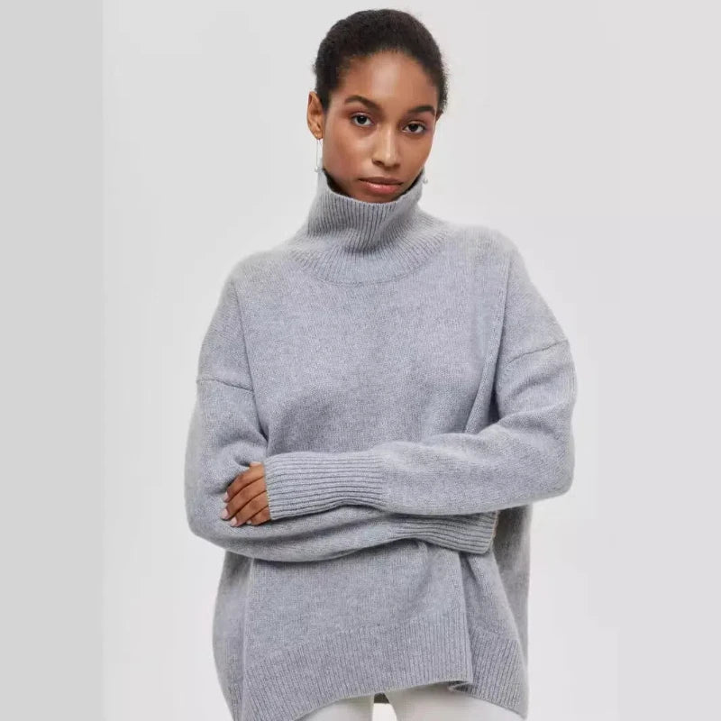 Lässiger Halbhochkragen Pullover für Damen