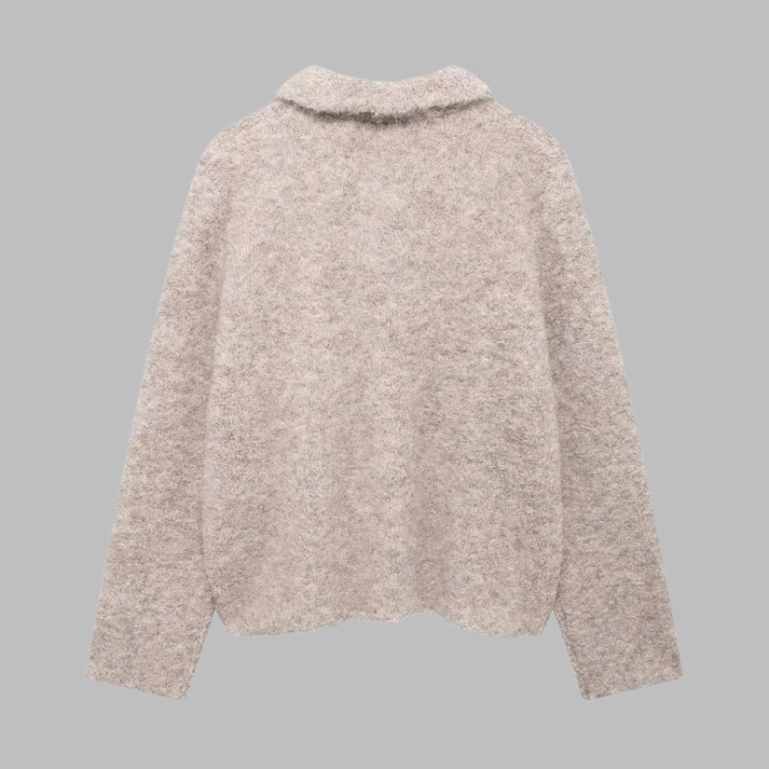 Sally-Jersey-Strickjacke