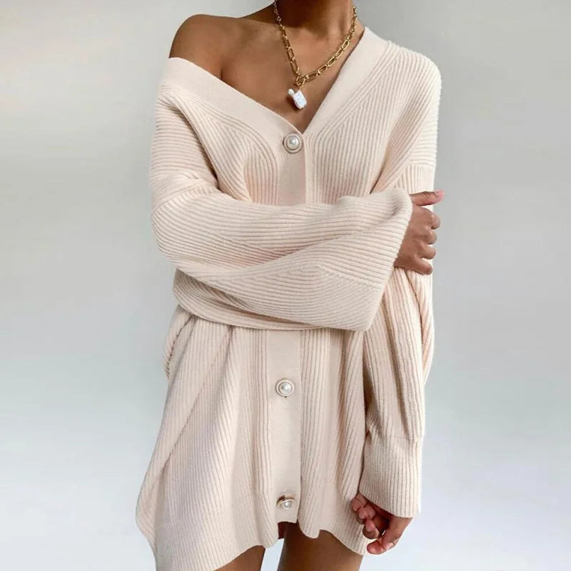 Pearl Of Joy Oversized Cardigan