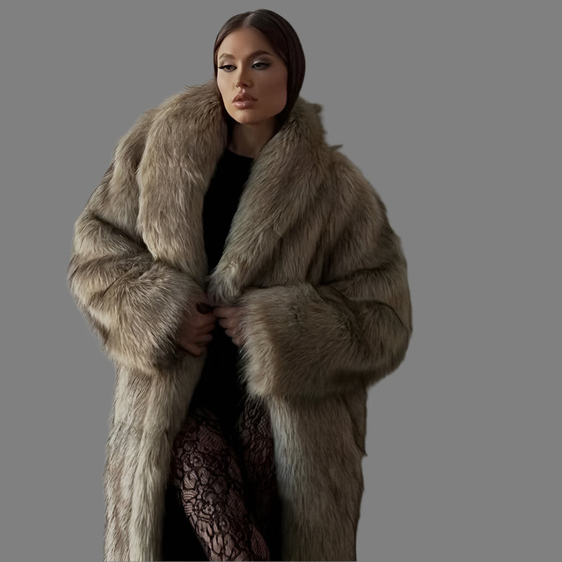 Maggie - elegante faux fur Winterjacke