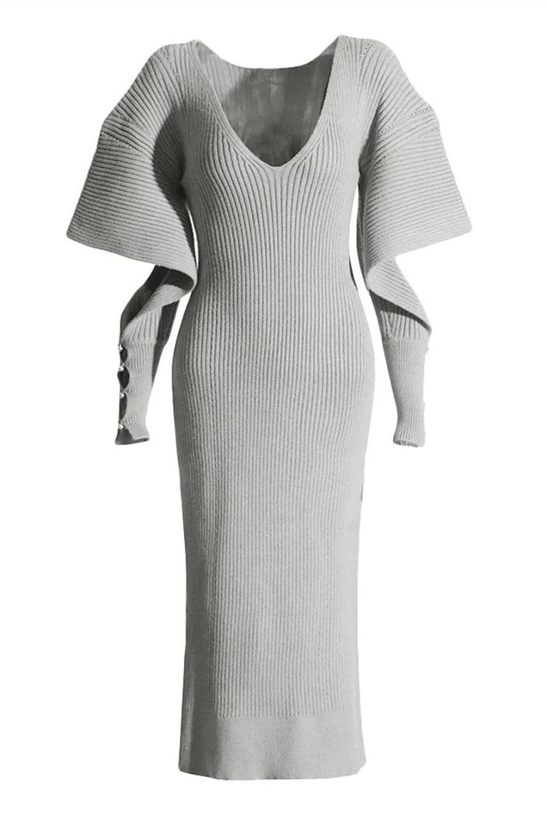 Sienna– Midi-Strickkleid mit Cut-out