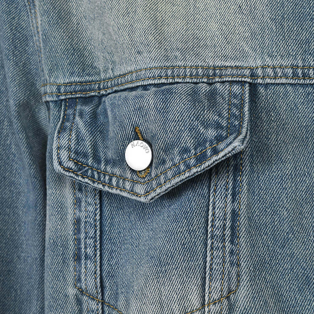 Asymmetrische Übergroße Jeansjacke