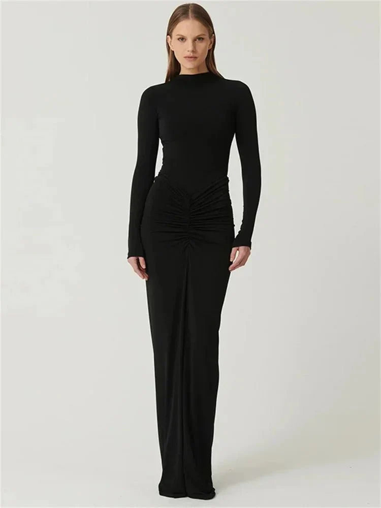 Tamara- Elegantes Plissee-Langes Kleid