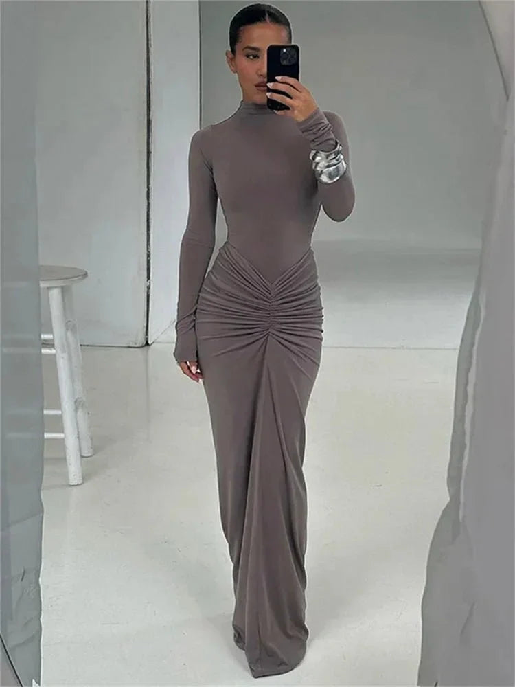Tamara- Elegantes Plissee-Langes Kleid