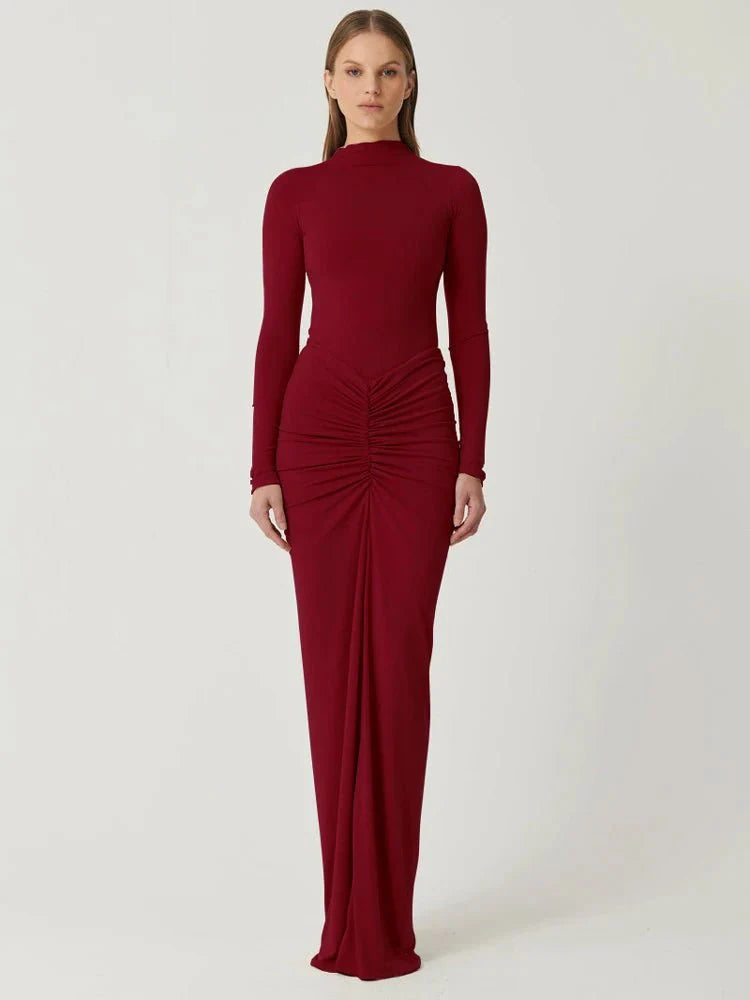 Tamara- Elegantes Plissee-Langes Kleid
