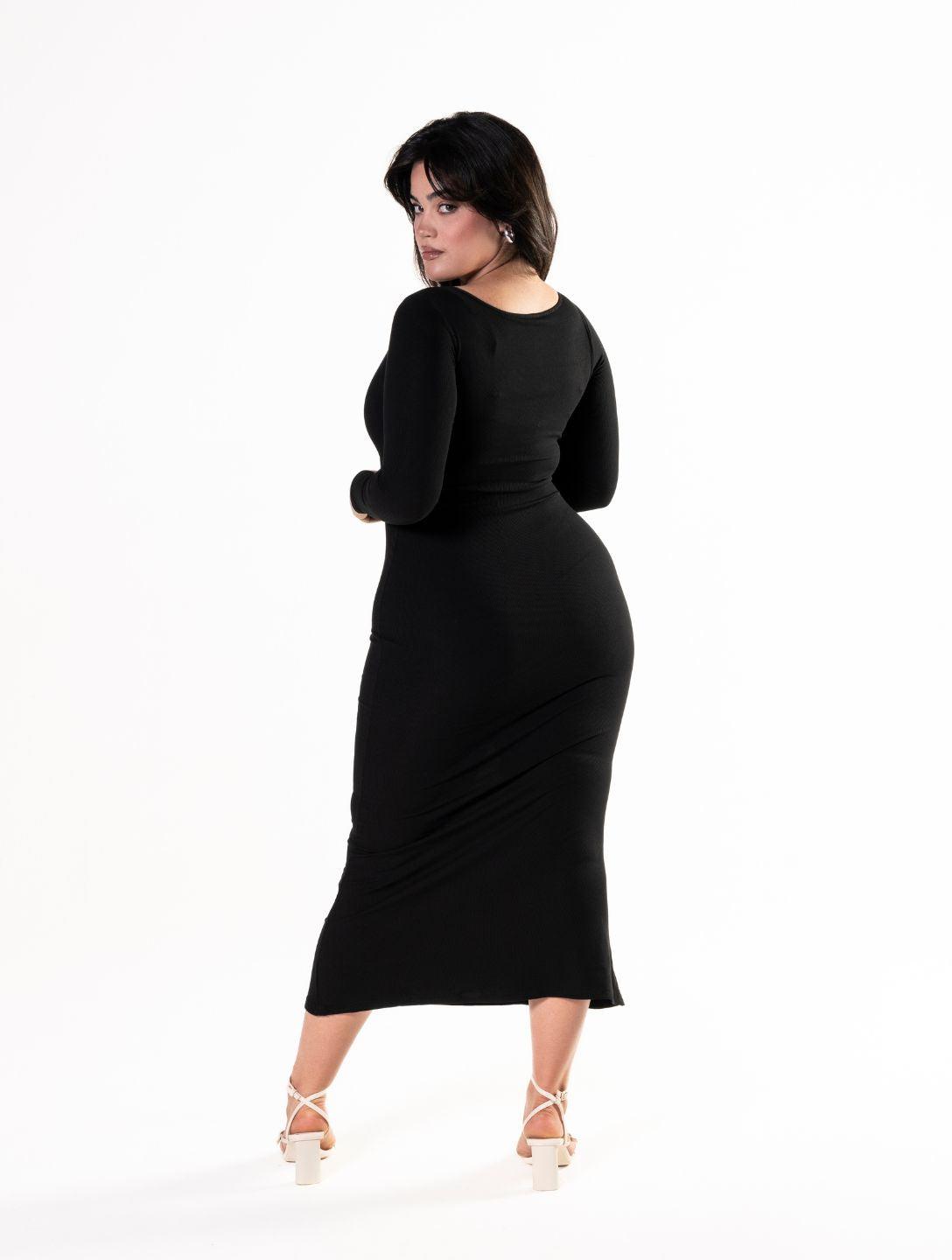 Shapewear-Kleid mit langen Ärmeln