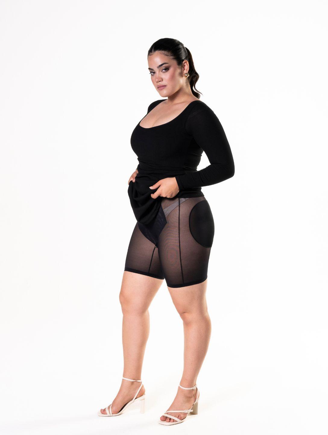 Shapewear-Kleid mit langen Ärmeln