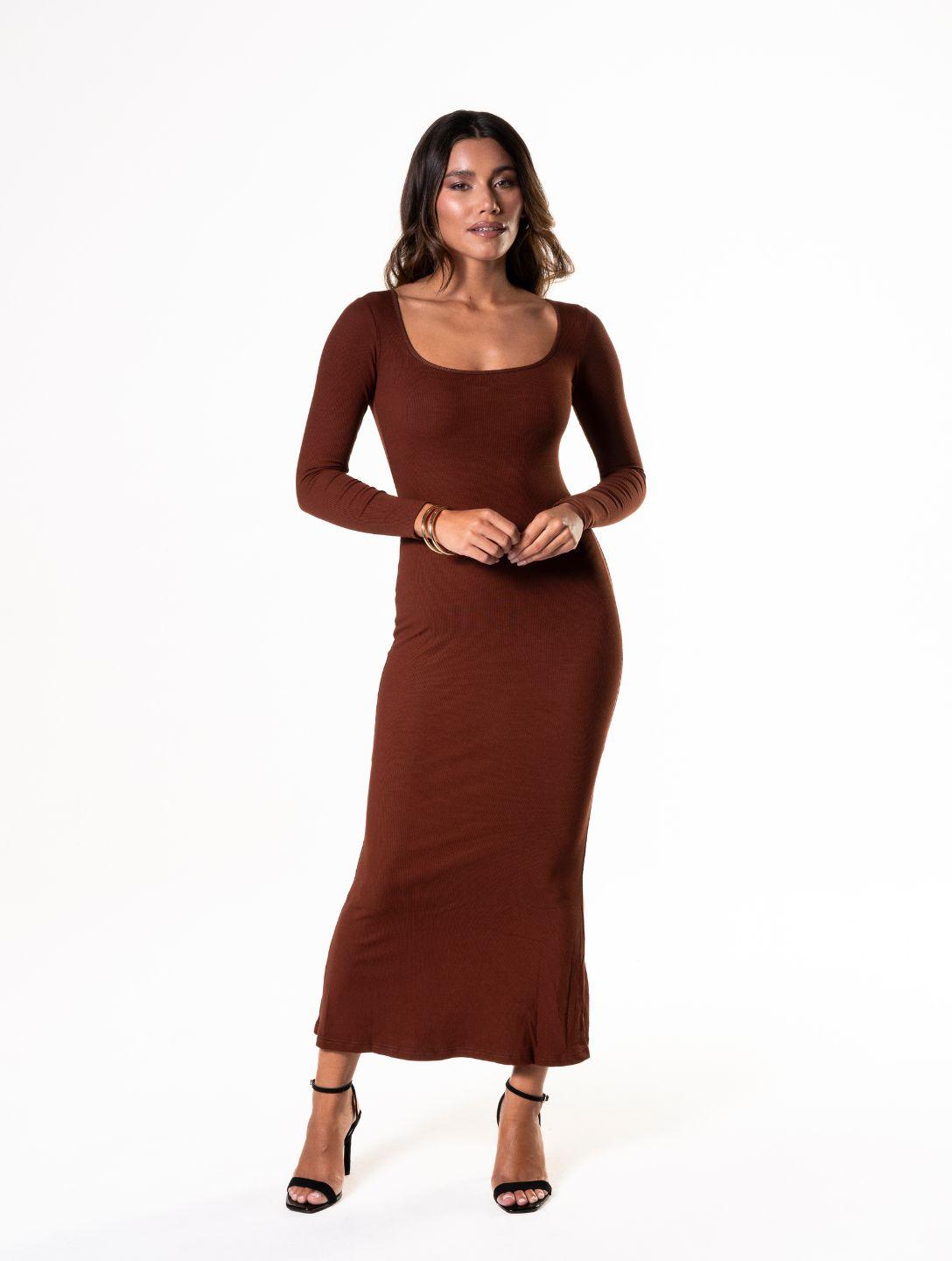 Shapewear-Kleid mit langen Ärmeln